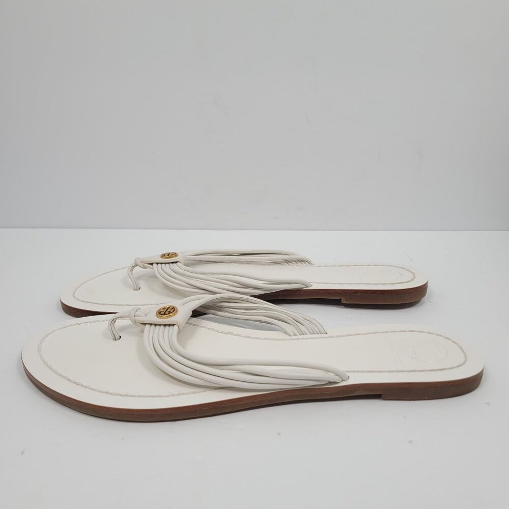 Tory Burch Women’s White Sienna Thong Sandal US Size 6.5 - Picture 2 of 10
